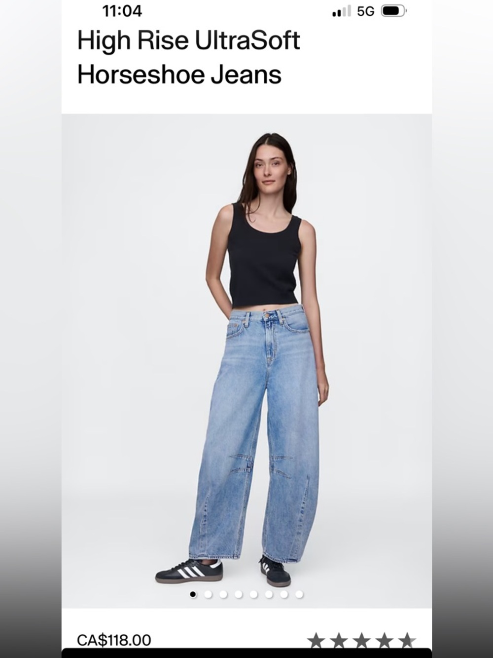 GAP High Rise UltraSoft Horseshoe Jeans - Light Blue